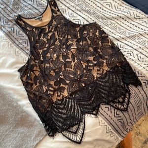 Black and Tan express lace tank